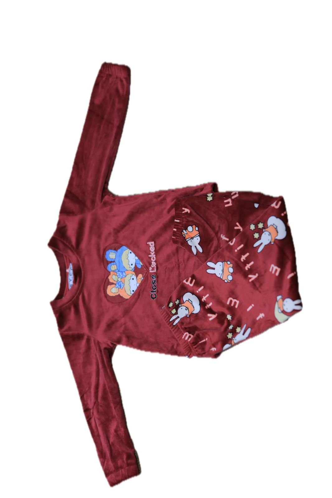 بجامة قطيفة بناتي - الصورة 3