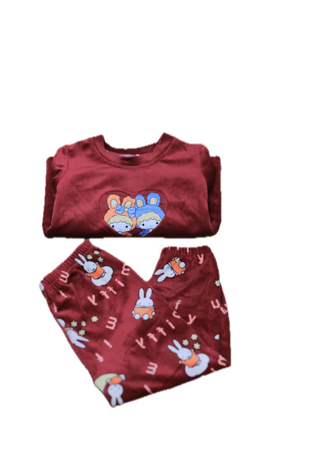 بجامة قطيفة بناتي - الصورة 2